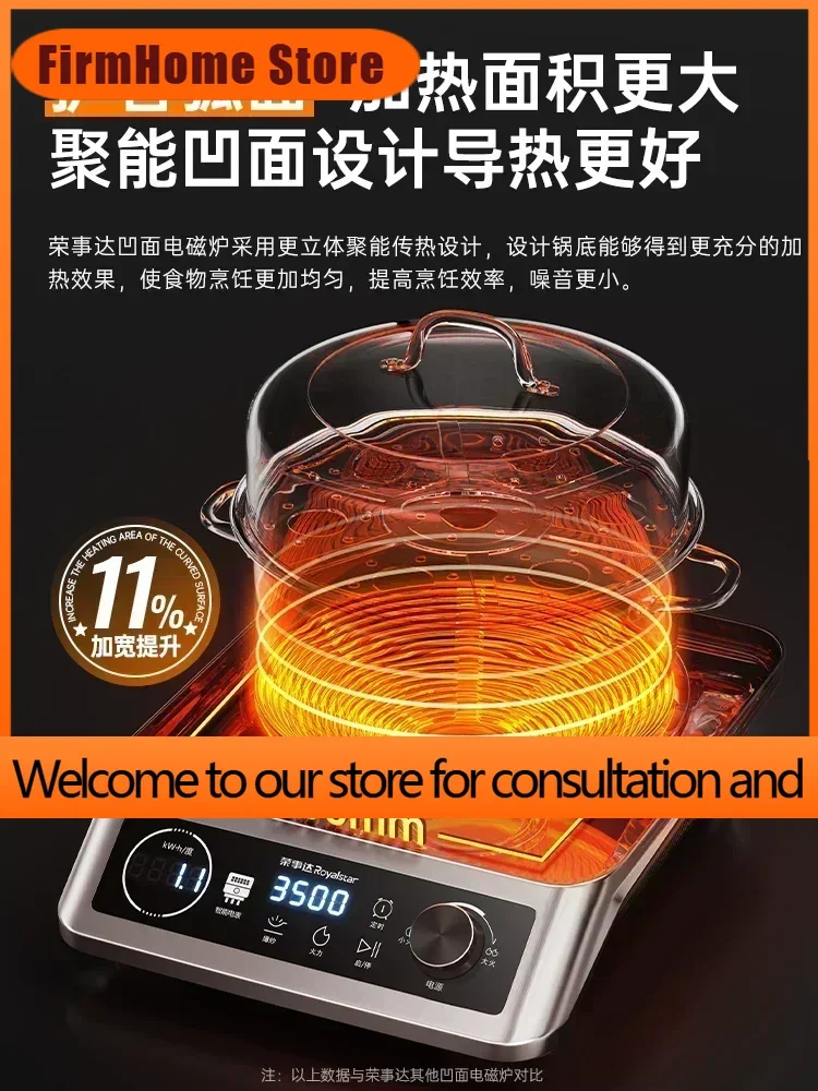 FirmHome StoreCommercial Induction Cooker. Concave Flat Plate. 3500W High Power. Household. Electric Frying Pan And Induction Co