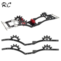 3MM Aluminum LCG Chassis Rails Set CMS Servo Panhard Mount for 1/10 RC Rigs Crawler SCX10 II Capra Axle Comp Builds DIY