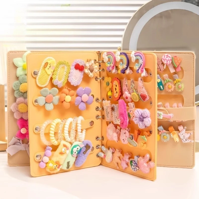 1PCS Hair Clip Storage Box Chemical Fiber Felt Material Hair Clip Storage Box Loose‑leaf Coil Chemical Fiber Felt Hair Clip