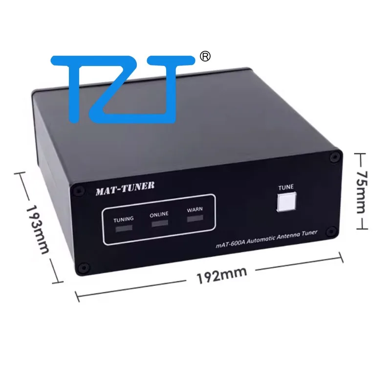 TZT mAT-600A 1.8-500MHz 600W SSB High Power Universal Automatic Antenna Tuner DC12-14V for Shortwave Radios