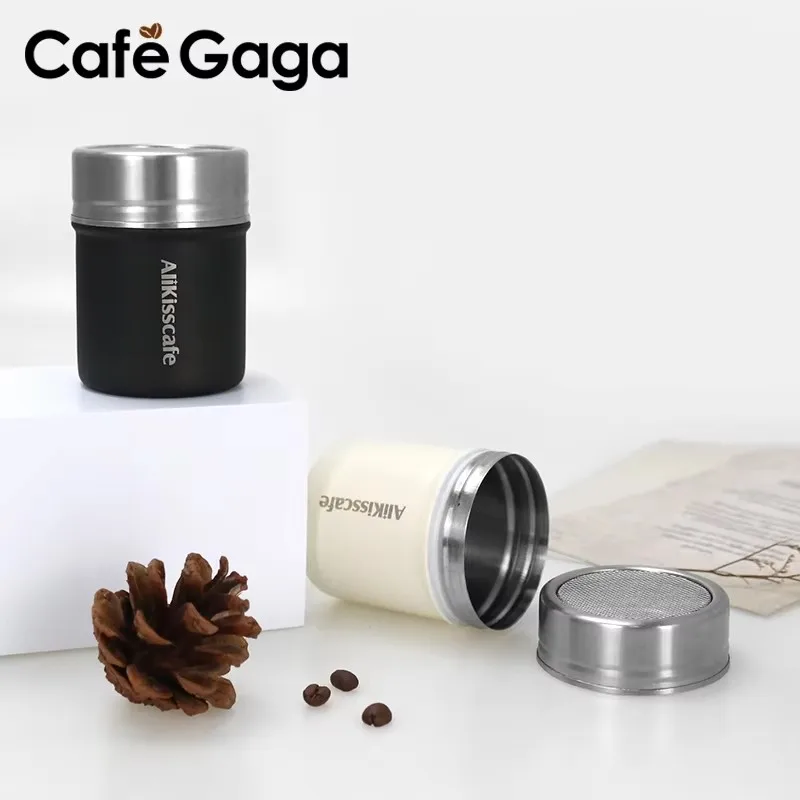 Alikisscafe Espresso Kaffee Shaker Duster Kaffee Pulver Treuer Feinmaschiges Edelstahl Mit Deckel Kakao Cafe Zubehör