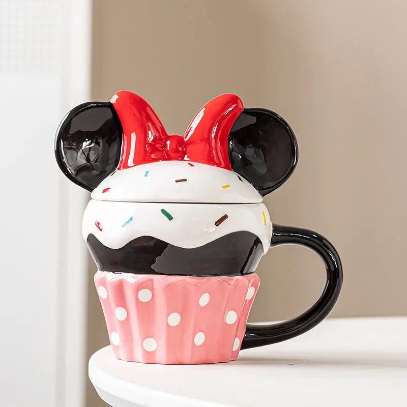 Disney Cartoon Minnie Mickey Mouse Teapot Mug  cute Chip Cogsworth Clock Tea Pot Cup Lovely Gift