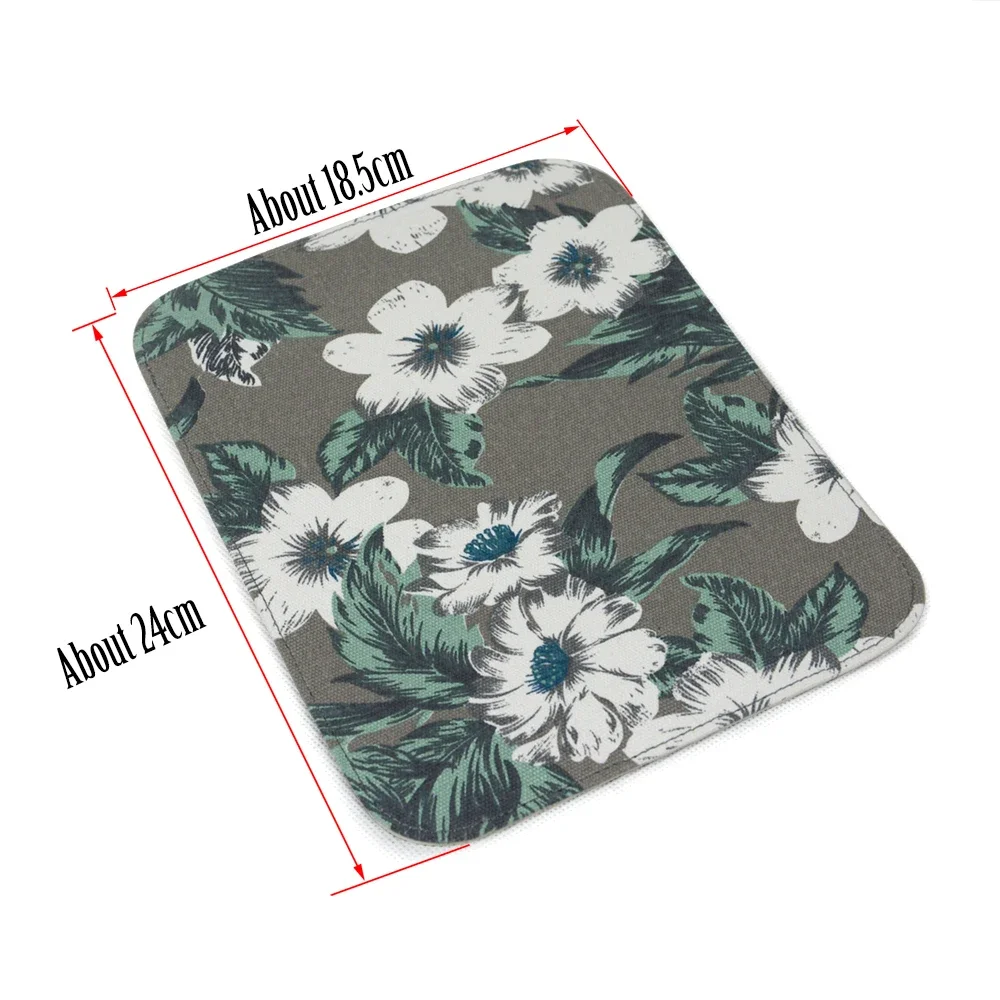 TANQU New Floral Cartoon Fabric PU Leather Flap Cover coperchio Clamshell con chiusura a scatto con chiusura magnetica per Obag O Pocket bag