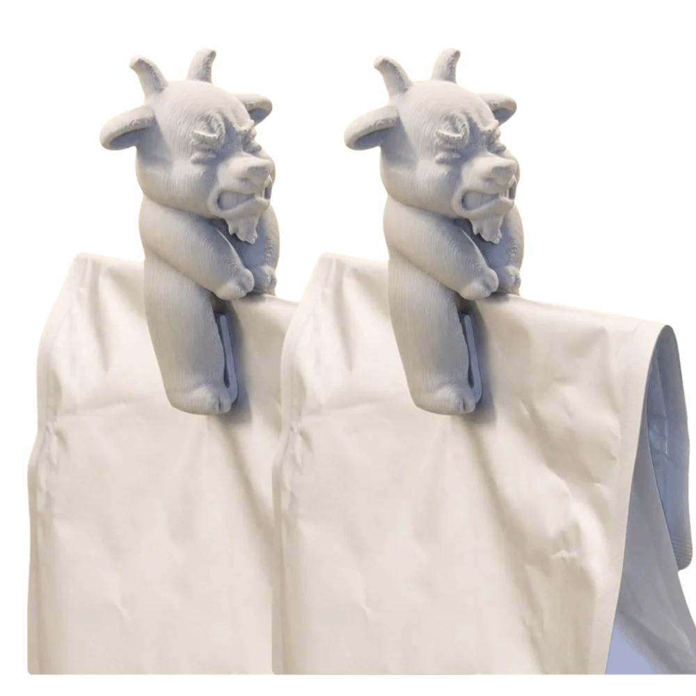 2pcs 3D Printed Farm Animal Bag Clip Funny Sheep Bag Sealing Clips Cow Chicken Refrigerator Magnet Snack Sealer