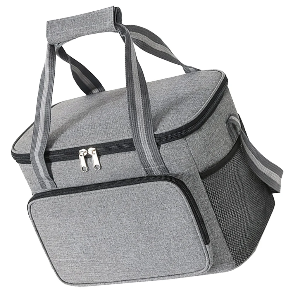 

1pc Insulated Oxford Cooler Bag Large Capacity Lunch Food Carrier for Picnic Outdoor Insulin Storage Travel