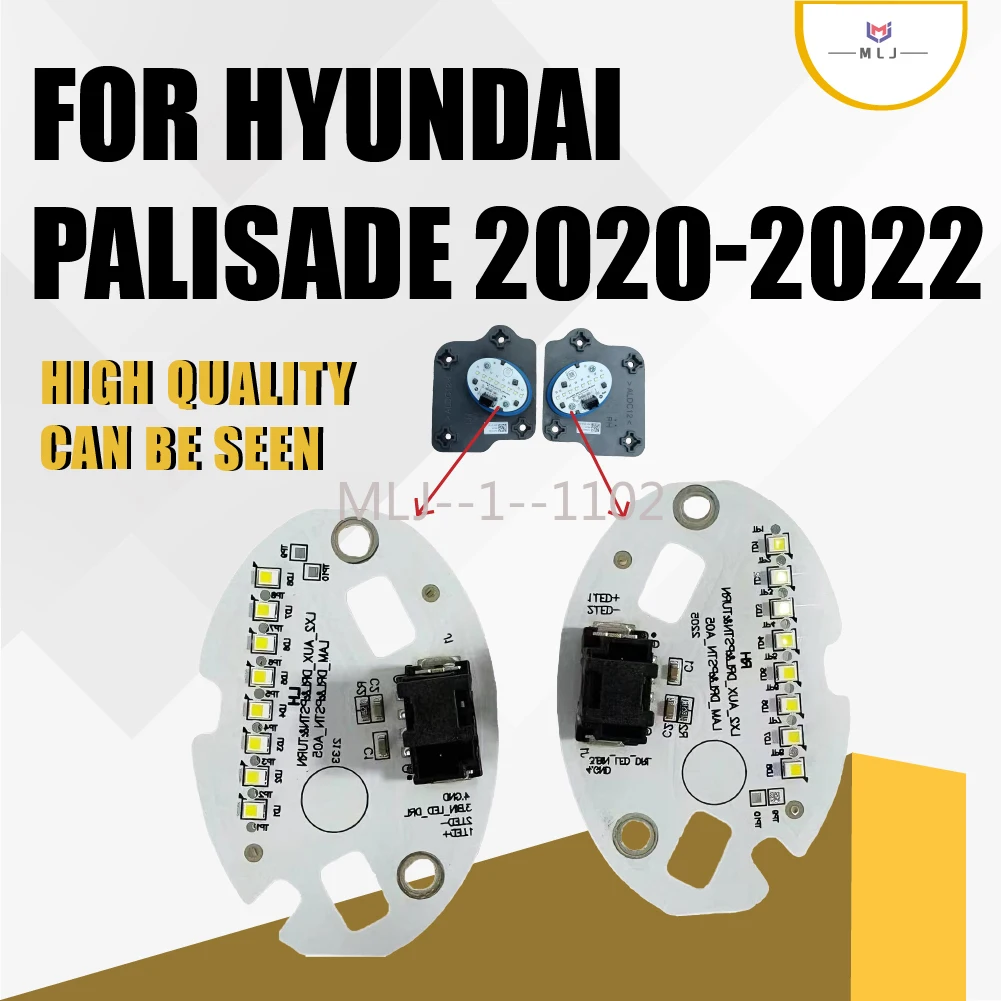 

Для Hyundai Palisade 2020-2022 новые платы DRL, светодиодные фары, модуль дневных ходовых огней, чипы, ангельские глазки, автомобильные аксессуары, белый цвет