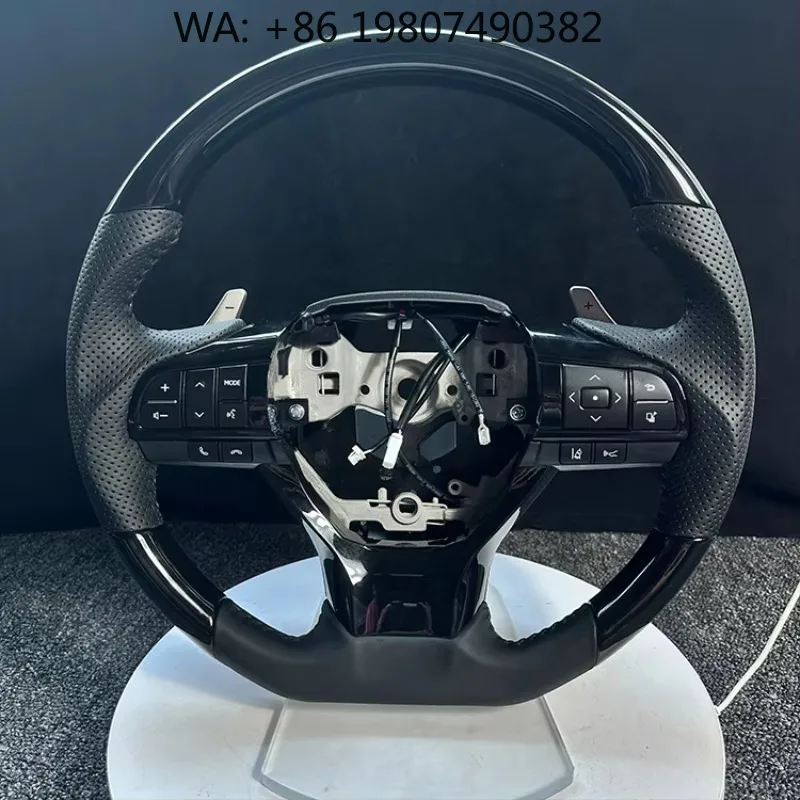 

High Quality Piano Black Carbon Fiber Steering Wheel Assembly New Replacement Trim Fit LX570 Auto Interior Modification