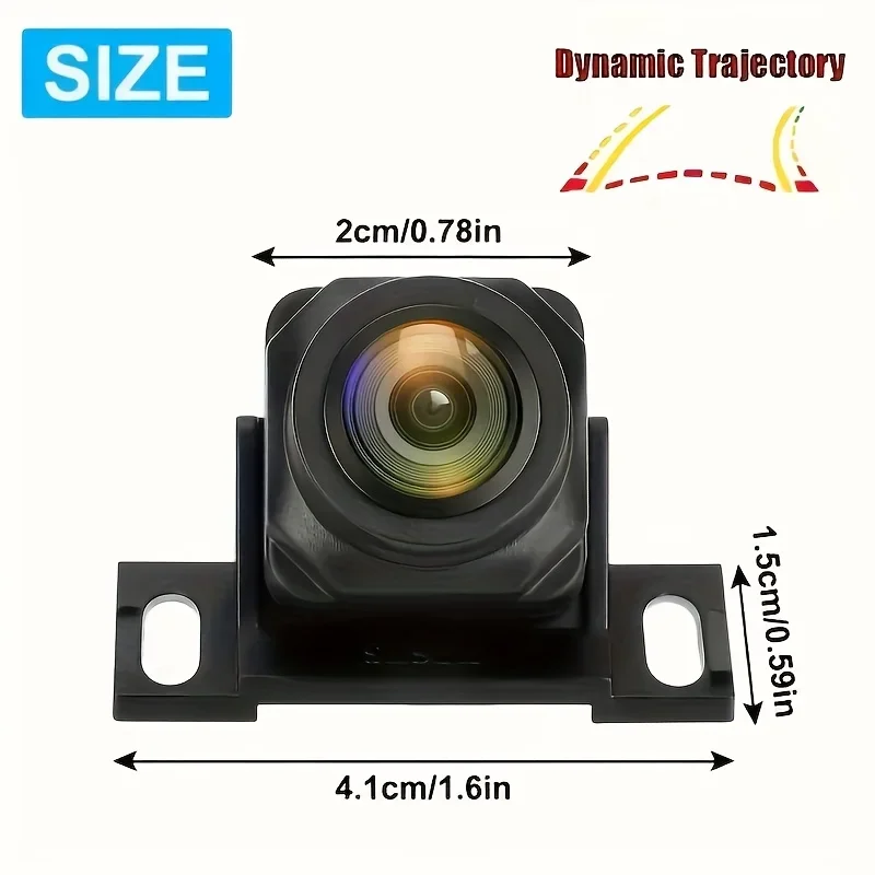 Automatic Reversing Camera with Dynamic Trajectory Guide Lines, Easy Installation for Cars, SUVs, RVs, Pickup Trucks