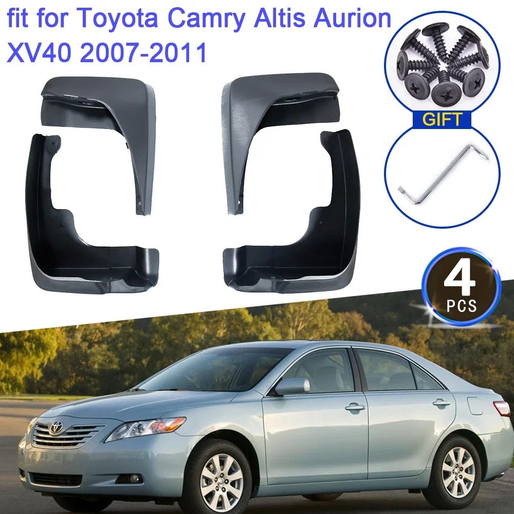 Mud Flaps for Toyota Camry Altis Aurion XV40 2007 2008 2009 2010 2011 Splash MudGuards Front Wheel Fender Guard Car Accessories