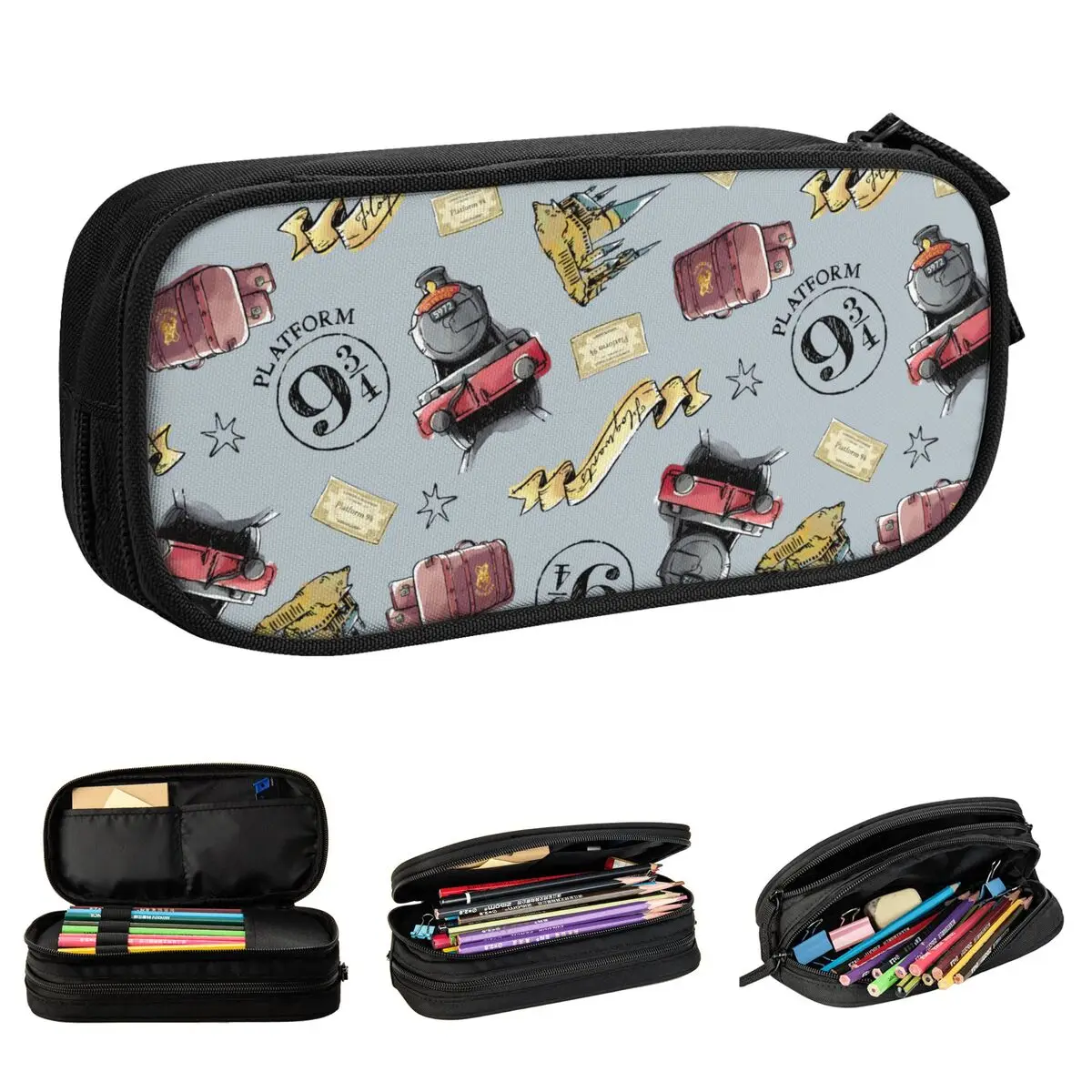 School Magic Witch Wizard Movie Pencil Cases Witchcraft And Wizardry Pencilcases Pen Holder Bag Office Gifts Stationery