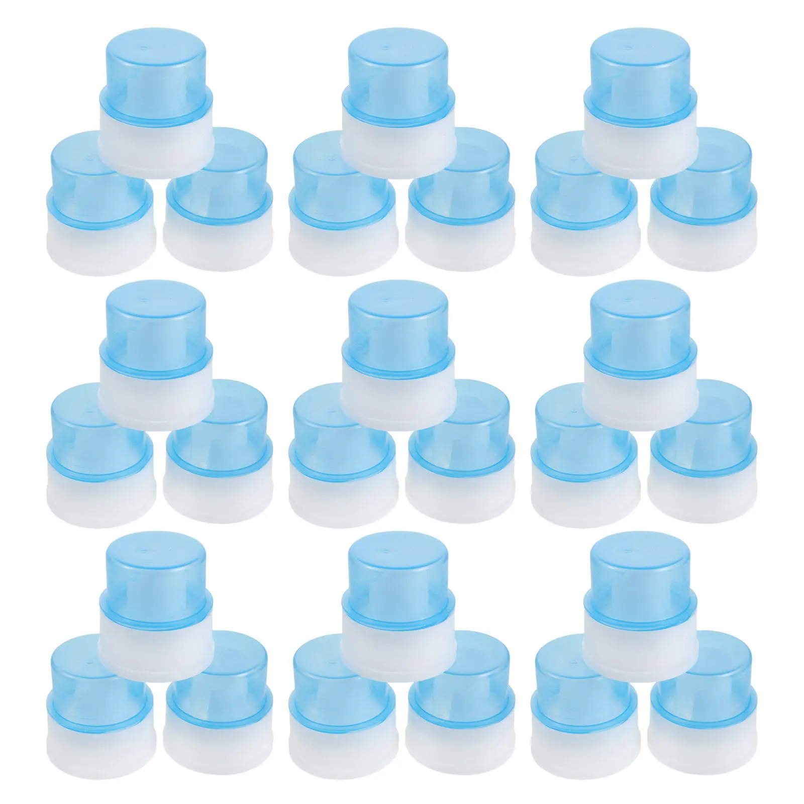 40Pcs Detergent Bottle Screw Cap Plastic Grooved Lid for Laundry Jug Refill Precise Pour Control Anti-Drip Closure Universal Fit