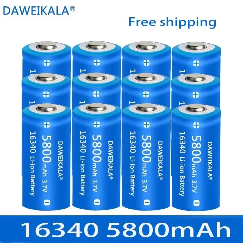 2022 Daweikala brand CR123A 3V lithium battery CR123 123A CR17345 16340 button battery, used for dry main battery camera flashli