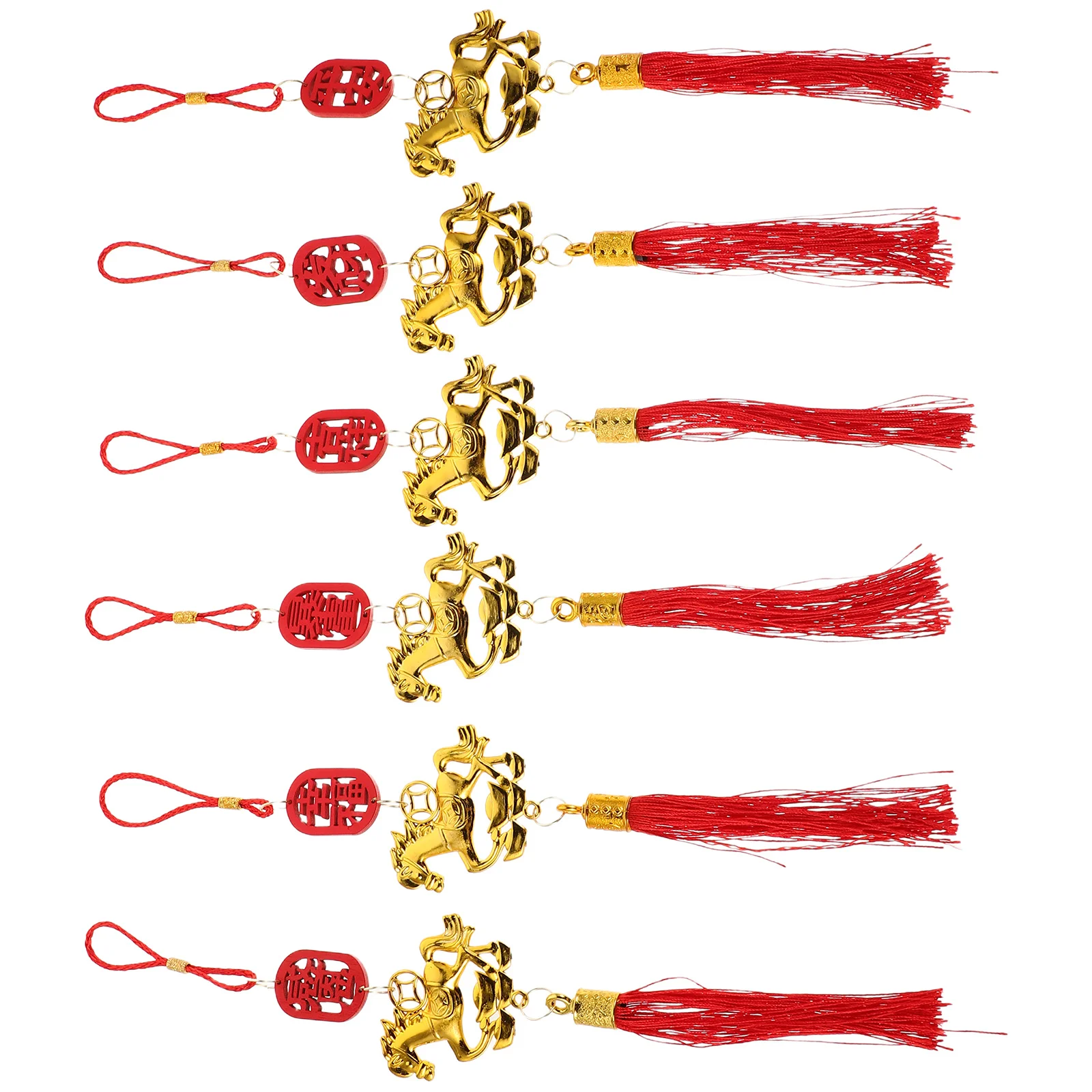 Placa colgante de caballo de madera, decoración de Año Nuevo Chino, colgante de la suerte para Festival de Primavera, árbol de pared para el hogar y la Oficina, 12 Uds.