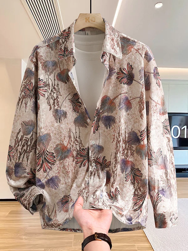 

Персонализированная мужская рубашка Haome с вышивкой, длинным рукавом, на пуговицах, весна-осень, европейский стиль, модная