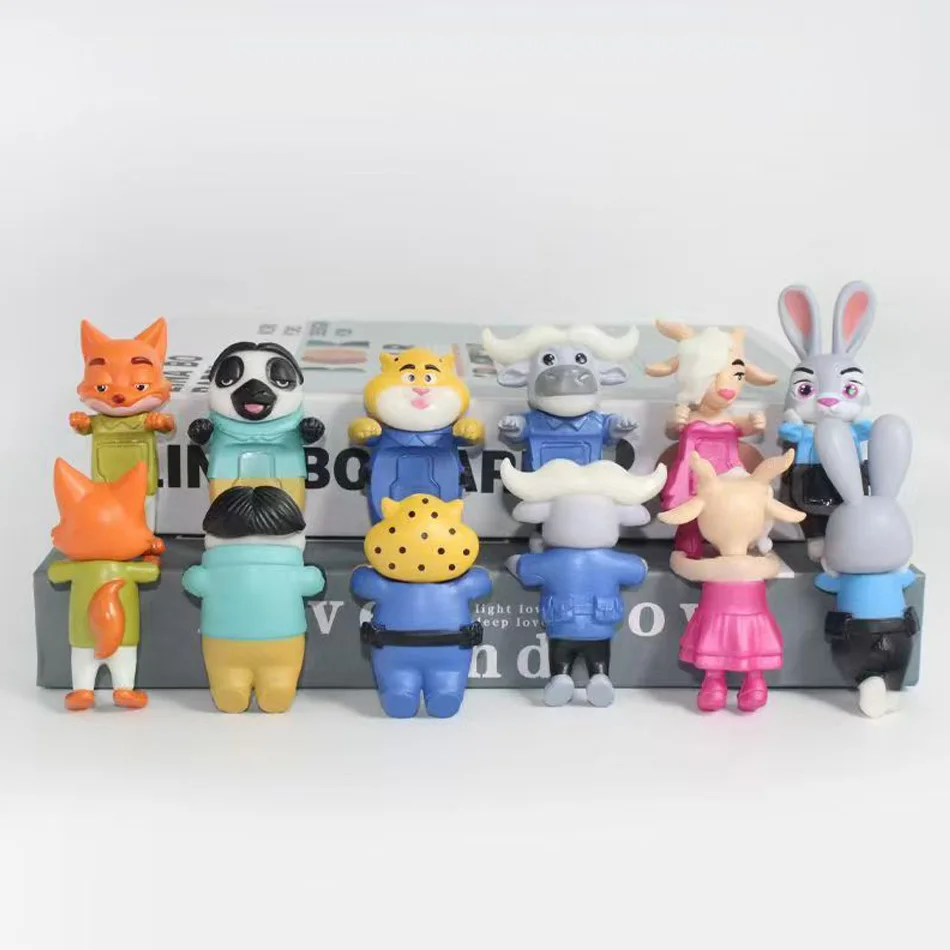 Zootopia Angel Crazy Blind Box لعبة أنيمي مصنوعة يدويًا للديكور الداخلي للسيارة المتنقلة Judy Fox Nick Rabbit حلية قابلة للجمع