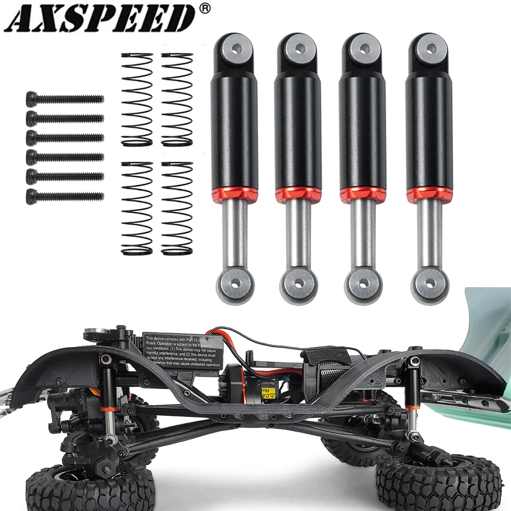 AXSPEED 4 szt. Metalowa amortyzator amortyzatora wewnętrzna sprężyna do 1/24 gąsienica RC osiowy SCX24 Gladiator zasuwa Bronco części