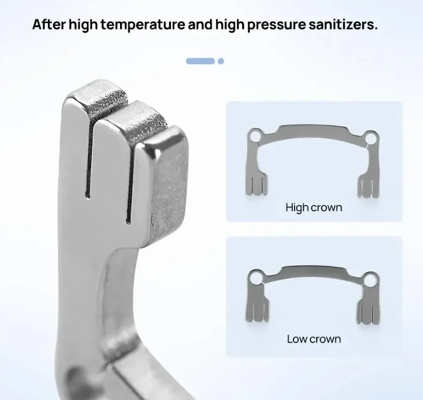 

2Pcs Set Dental Polishing Strip Holder Compatible with Low and High Crown Metal and Resin Strips Autoclavable Dental Instrument