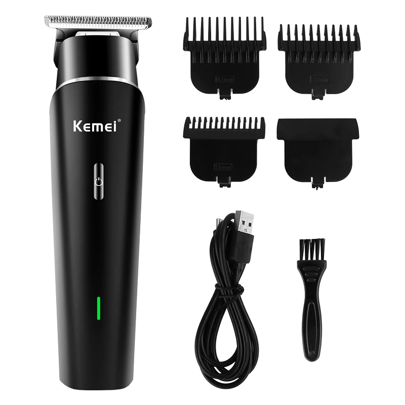 Kemei-cortadora de pelo profesional para hombre, máquina de corte de pelo inalámbrica, recargable, KM-1115