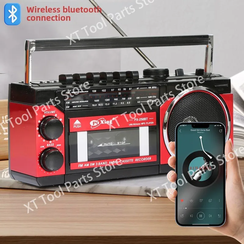 New four-band antique old man recorder, tape player, tape recorder, radio USB SD card Bluetooth