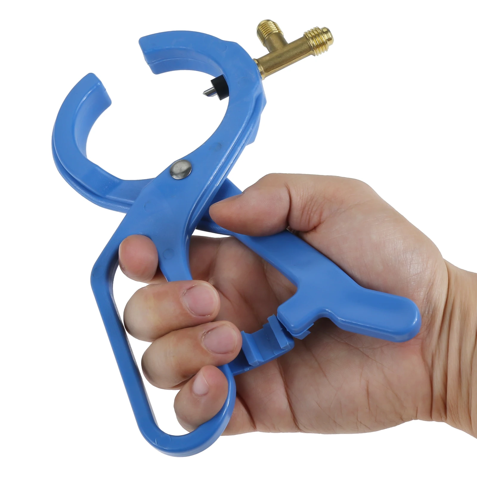 1 pz 3-in-1 montaggio laterale può toccare la valvola per R134a(2 7/8 ") R12(2-1/2") sistema collettore 1/2 "1/4" ACME filettatura maschio auto AC refrigerante