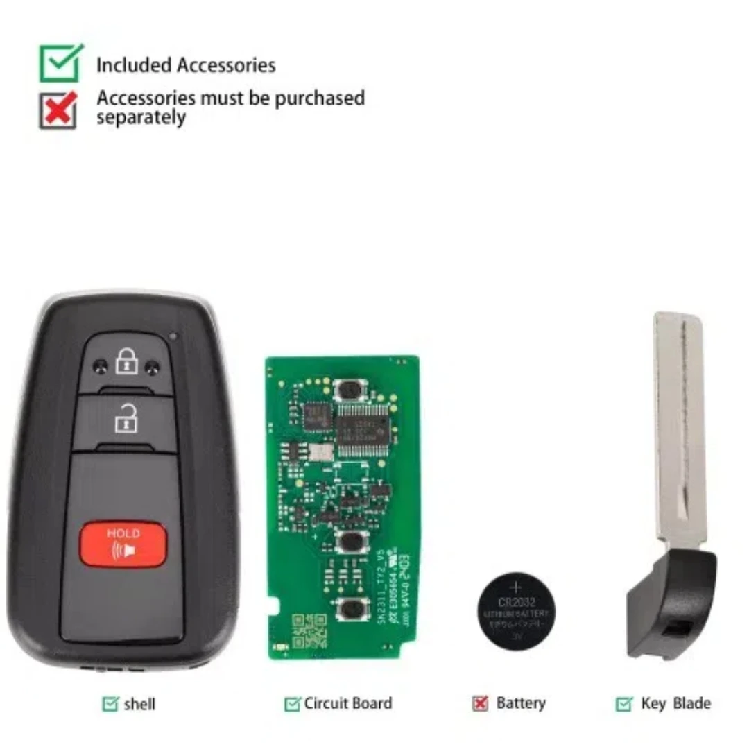 2024 Autel IKEYTY8A3AL 3 Buttons 315/433 MHz Smart Key