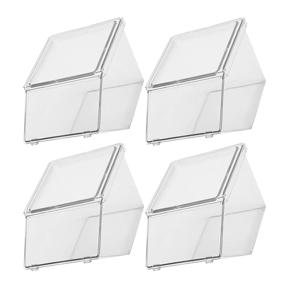 

4 Pcs Tea Bag ganizer Acrylic Storage Box Large Capacity Desktop Pantry Sugar Packets Holder Home Case Teabag Container Coffee