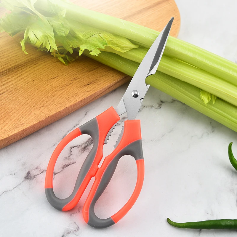 Kitchen-Scissors Chicken Bone Fish Scissors Chicken Duck Cutter Shears Stainless Steel Scissors Scale Clean Cook-Scissors Knife