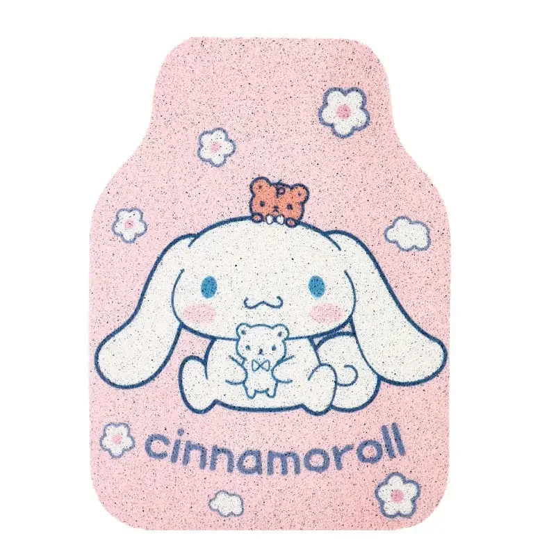 New Sanrio Kawaii HelloKitty My Melody Cinnamoroll Car Wear-resistant and Anti-dirty PVC Floor Mat, Universal for All Cars