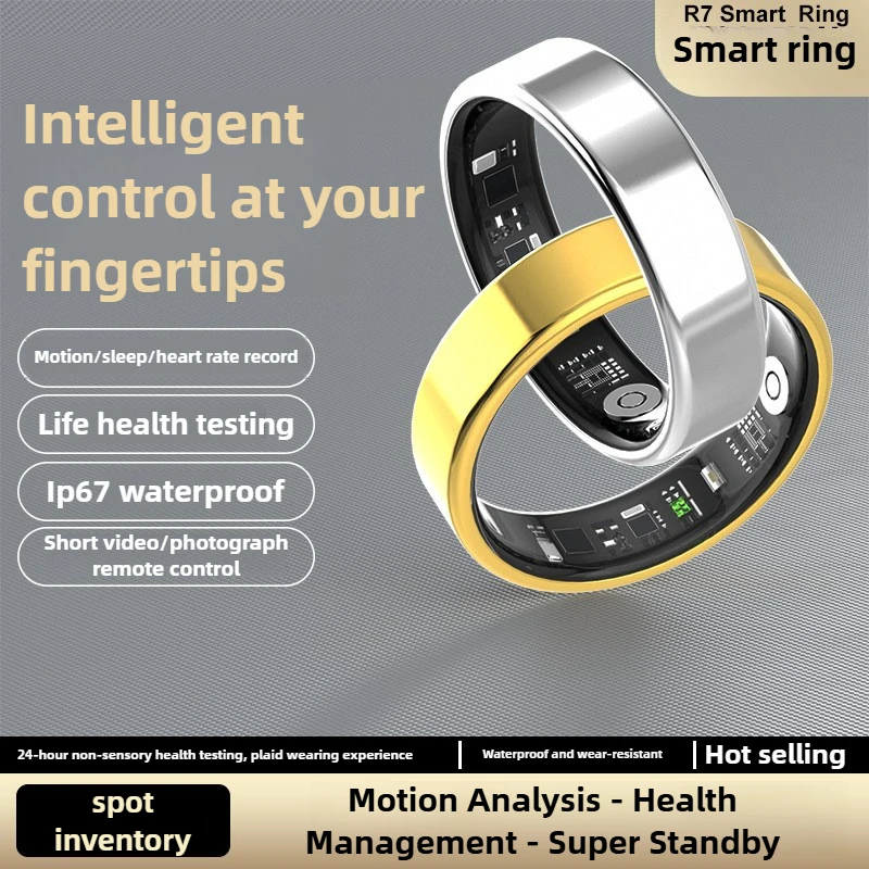Умное кольцо R7, пульсометр, сон,