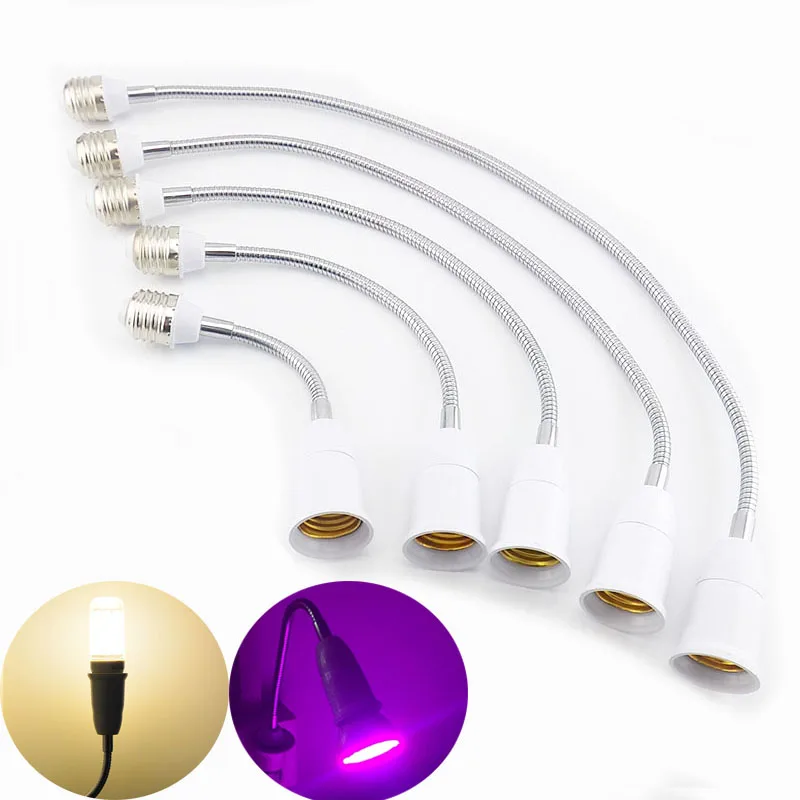 

Flexible E27 to E27 LED Lamp Base Bulb Socket With 18CM 28CM 38CM 48CM 58CM Extension Light Holder Converters C2