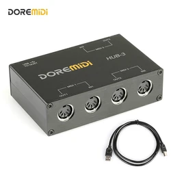 DOREMiDi MIDI 3x3 Box USB interfejs MIDI HUB-3