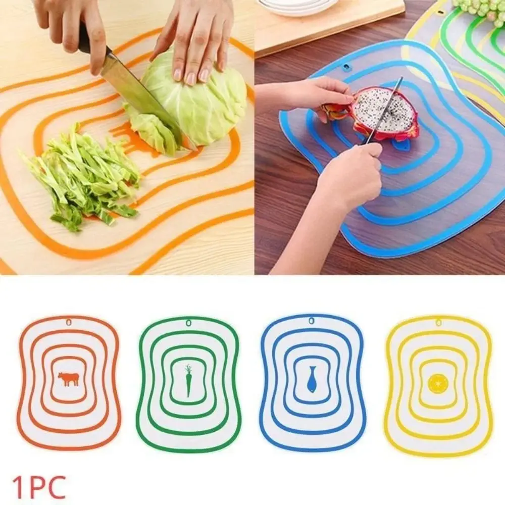 New Non-slip Cutting Board Transparent Flexible Kitchen Chopping Antibacteria PP Classification Chopping Board Kitchen