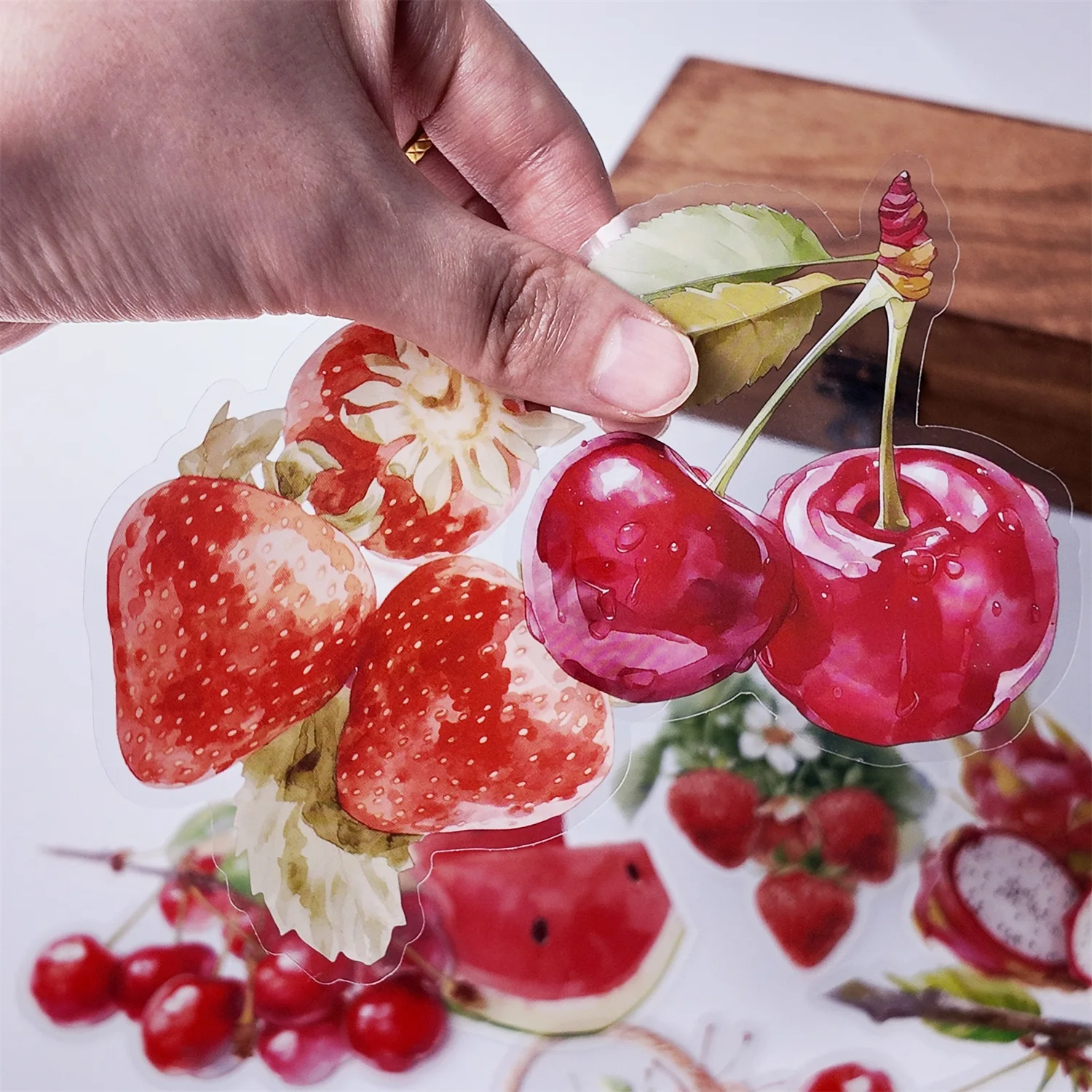 10 قطعة/الحزمة ملصقات الحيوانات الأليفة الفاكهة خمر البطيخ العنب ديكو بطاقة لاصقة سكرابوكينغ لوازم مخطط القرطاسية ملصق #3