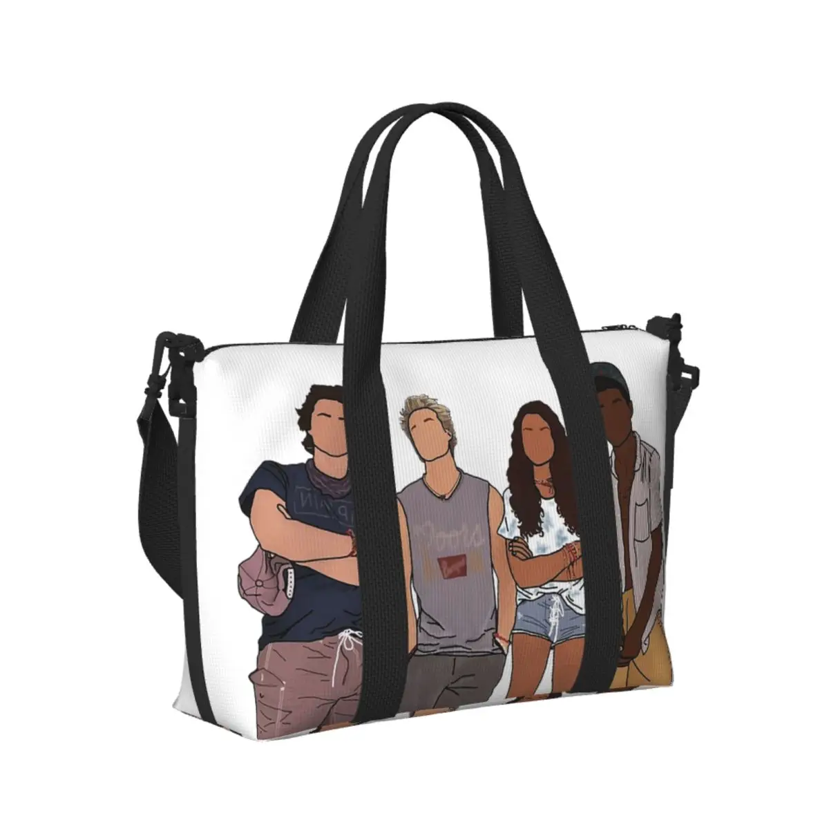 

Custom OBX The Pogues Beach Travel Bag Large Capacity Tote Bags for Gym Yoga Women Shopping Duffle Shoulder Bag
