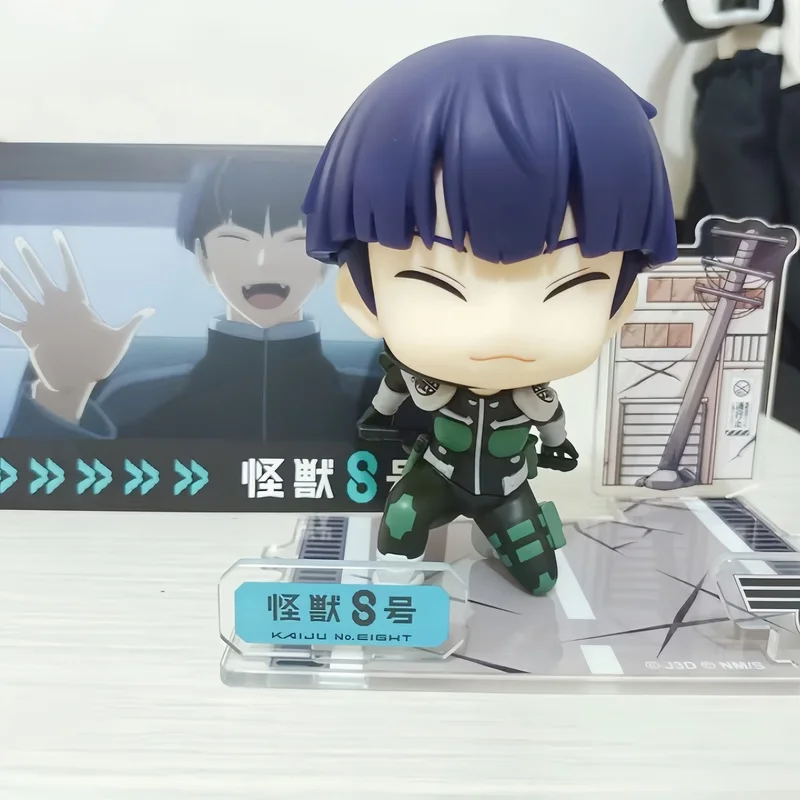

Kaiju No.8 Anime Peripherals Kafka Hibino Changeable Head Sitting Pose Figure Model Desk Decorations Toy Fans Holiday 13cm Gifts