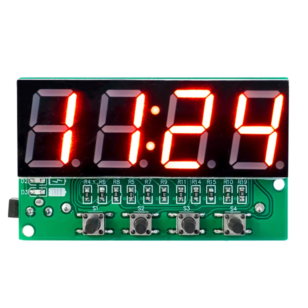 LED digitale elektronische klok DIY Kit Klok Onderwijs Lassen Oefening Printplaat Set met wekker Temperatuur Countdown