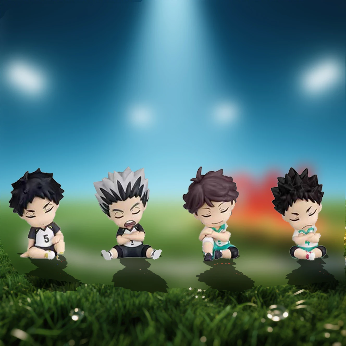 Figurines de poupée endormies Anime Haikyuu mignonnes-Oikawa, Iwaizumi, Bokuto, Akaashi Gashapon Capsule Toy Collection