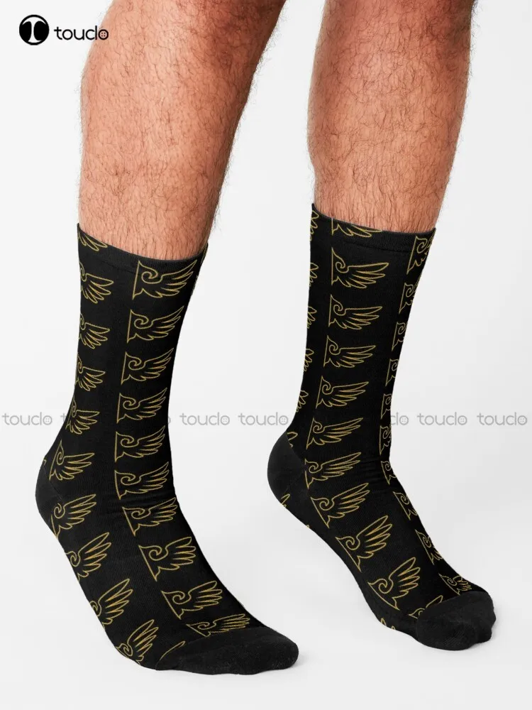 Umineko One Winged Eagle Socks Mens Work Socks Harajuku Personalized Custom Unisex Adult Teen Youth Socks 360° Digital Print Art