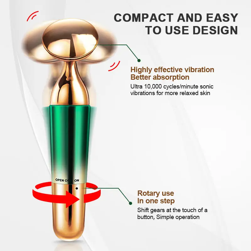 อุปกรณ์เสริมความงามบนใบหน้าแบบไฟฟ้า ยกกระชับใบหน้า ลดริ้วรอย นวดหน้าและรอบดวงตา พร้อมเครื่องช่วยทาครีมบำรุงผิว ฟื้นฟูผิว