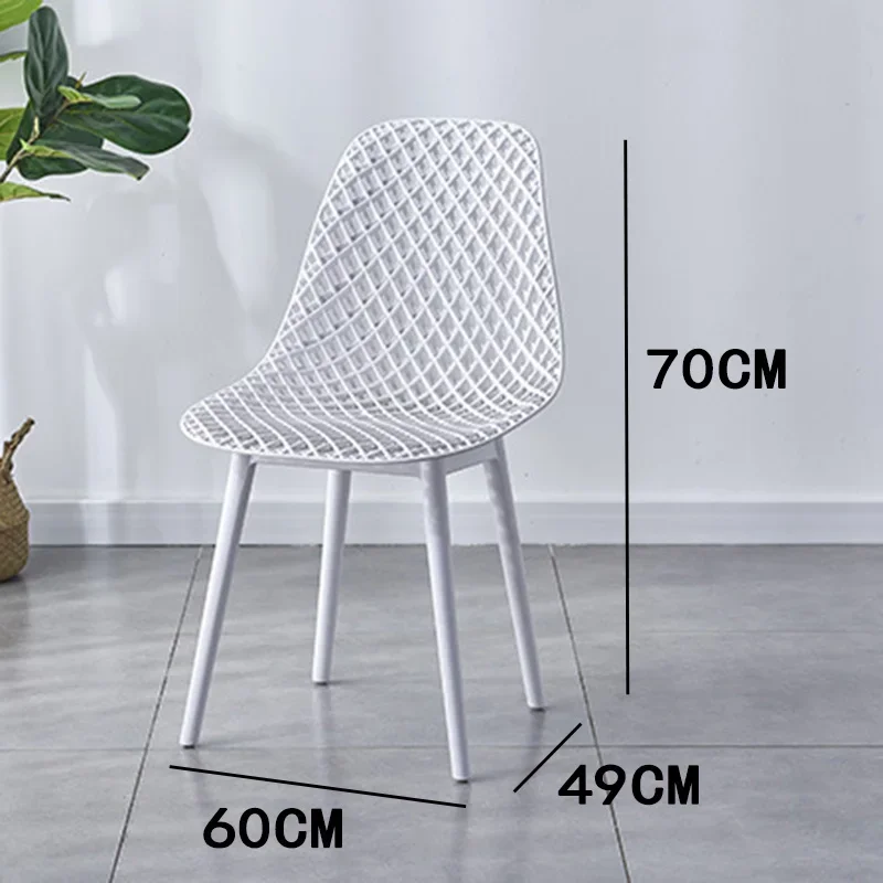 Plastic Dining Chairs Nordic Hollow Design Makeup Stools Ideal for Dining Room Stylish Dining Chair New Arrivals