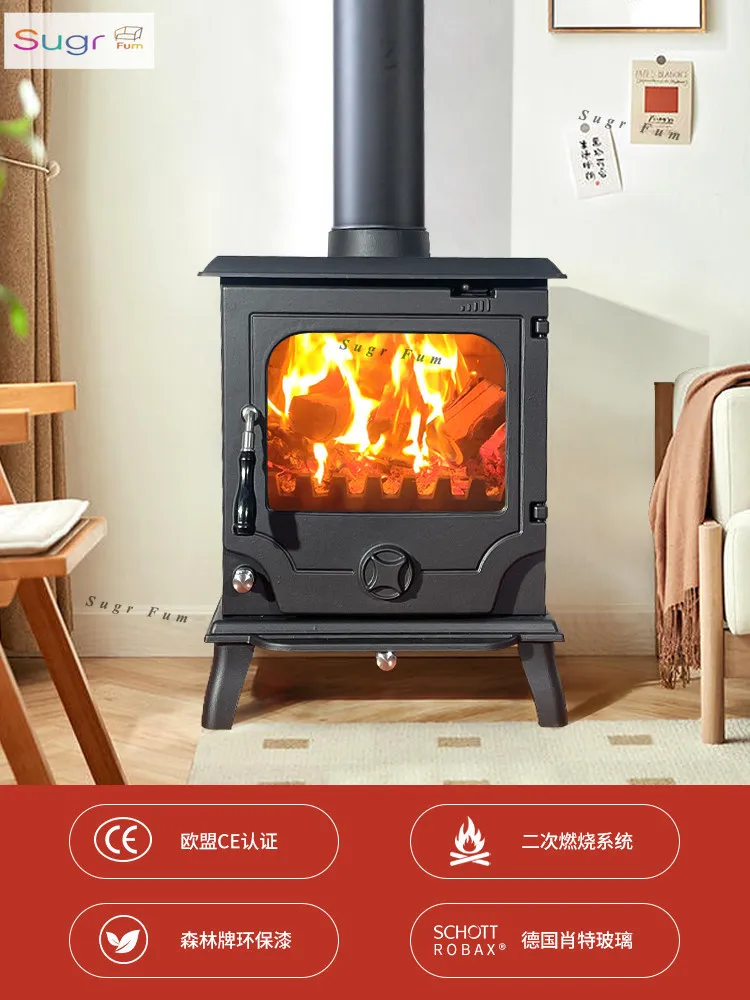 

Wood-burning Fireplace Indoor Fireplace Wood-burning Cast Iron Villa Household Wood-burning