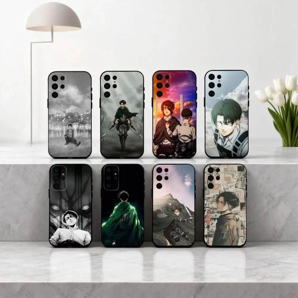 

L-Levi A-Ackerman A-Attack O-On T-Titans Phone Case For Samsung S25,S24,S21,S22,S23,S30,Ultra,S20,Plus,Others Soft Black Cover