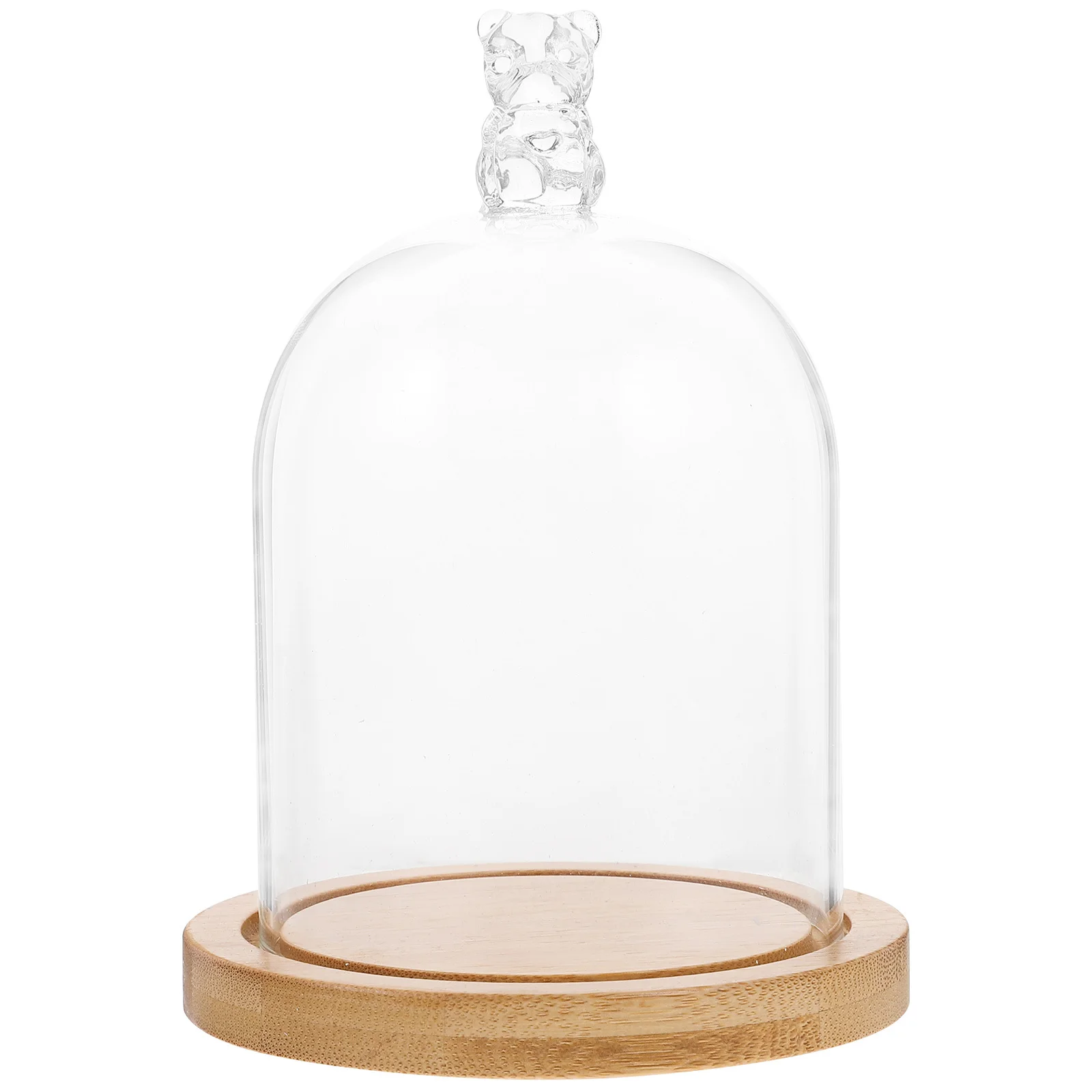 

Glass With Wood Base Transparent Display Case For Diy Dried Flower Craft Decor Ideal Gift Flower Dome Cover Glass Display