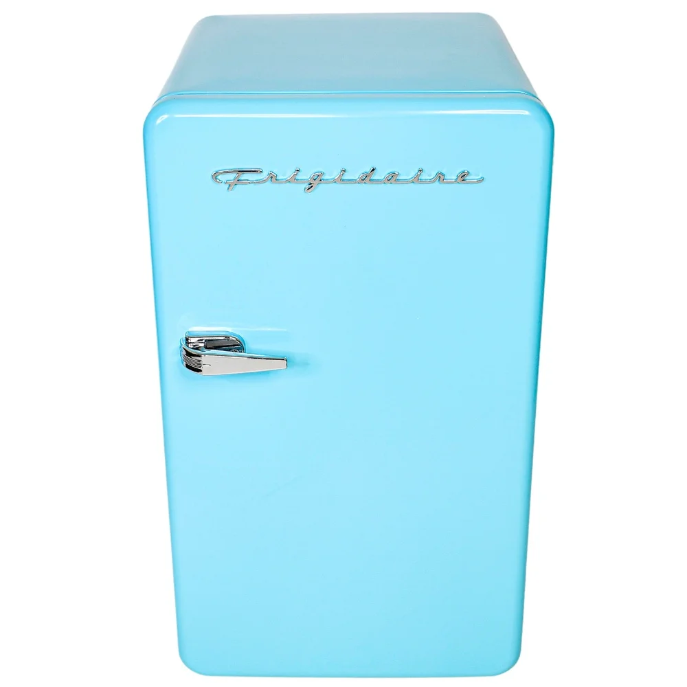 Retro Compact Refrigerator 3.2 Cu ft Mini Fridge with Reversible Door Glass Shelves Ice Cube Tray Ideal Office Dorm Room