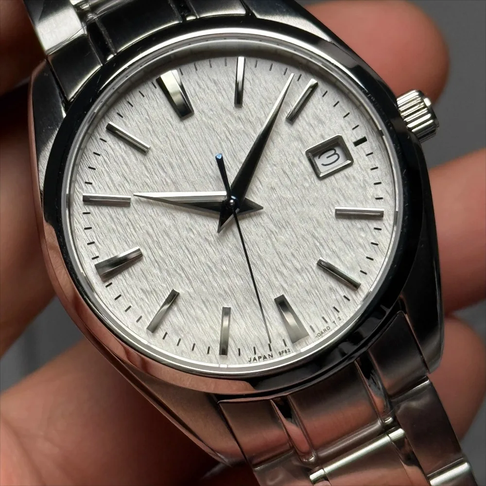 New 37mm small-sized SBGX263 blue sapphire stainless steel band enamel wristwatch with. Quartz watch. - AliExpress 15