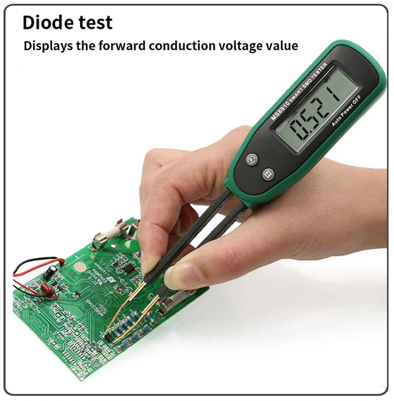 Imagem -06 - Smart Smd Resistência Multímetro Auto Ranging Digital Smd Tester Continuidade Verificação Função Auto Scan Alta Qualidade Ms8910