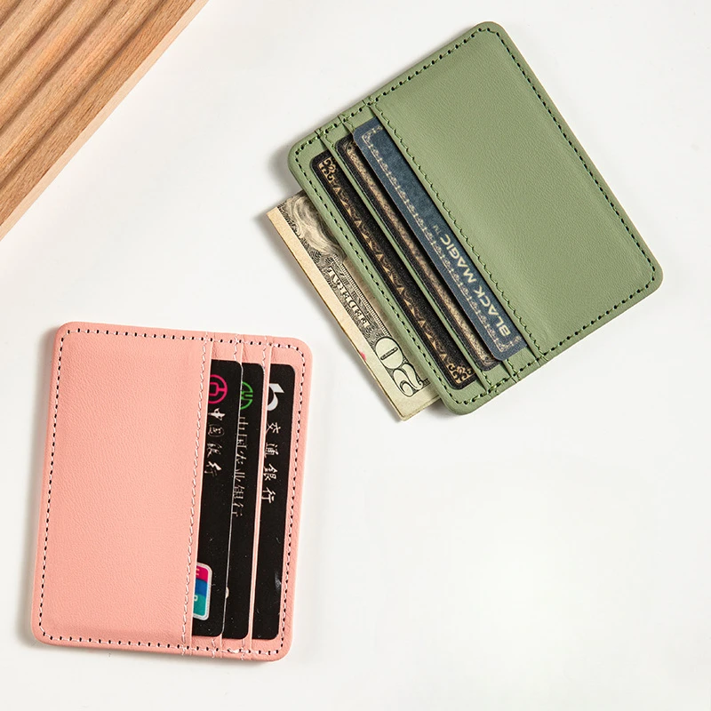 New Women Men Business Multi Slot Large Capacity PU Leather Card Cover Anti Demagnetization Card Clip Protective Cover