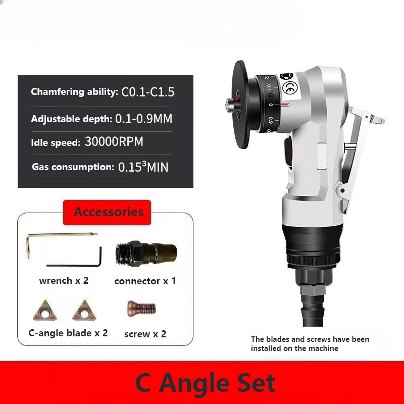 Mini Woodworking Pneumatic Chamfering Tools Deburring 45 Degree Portable Hand Held Aluminum Alloy DIY Metal Trimming Machine - view 4