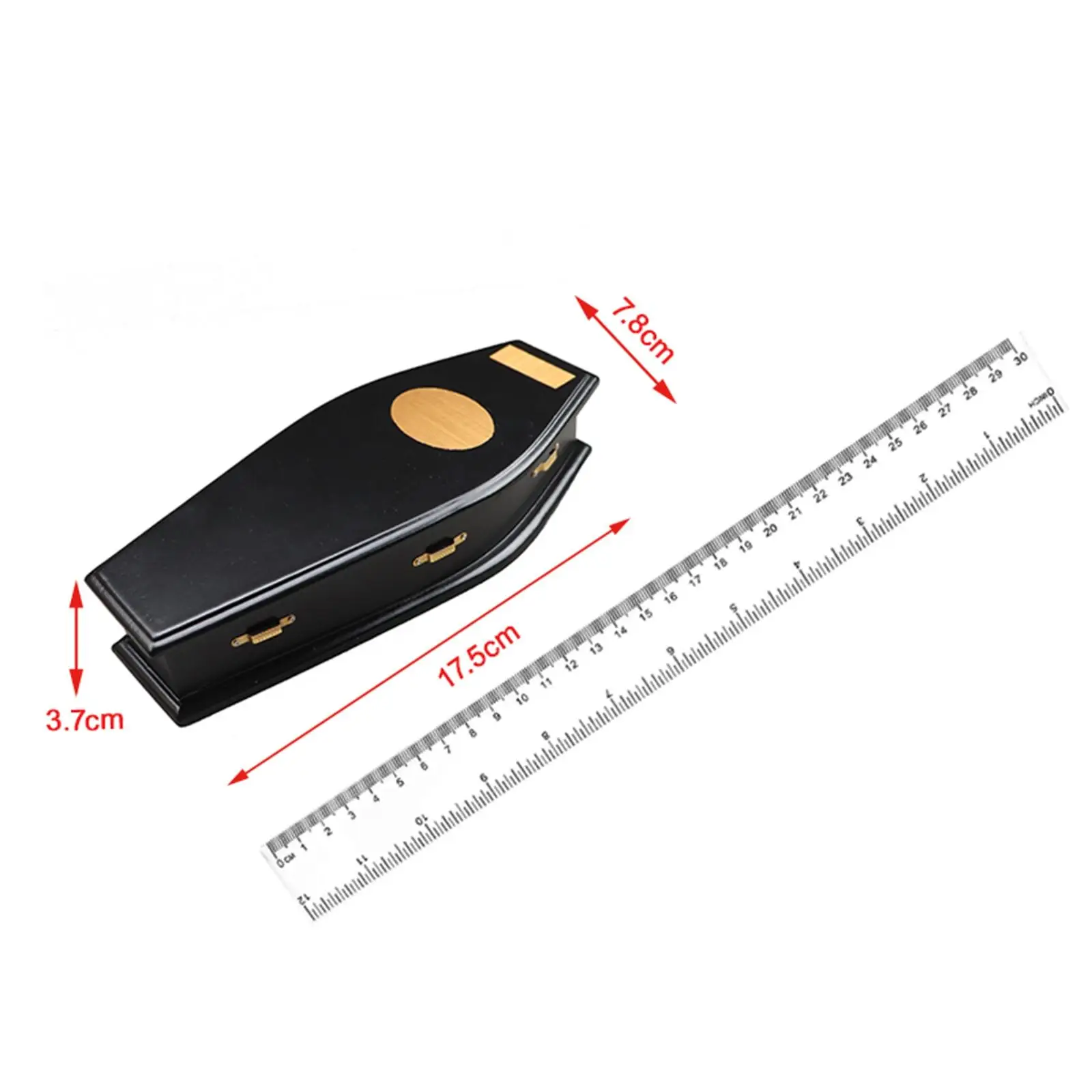 Miniature Wood Casket Coffin for 1 12 Scale Dollhouse Furniture Black Decorative Bedroom Prop Toy Accessory for Doll House Scene
