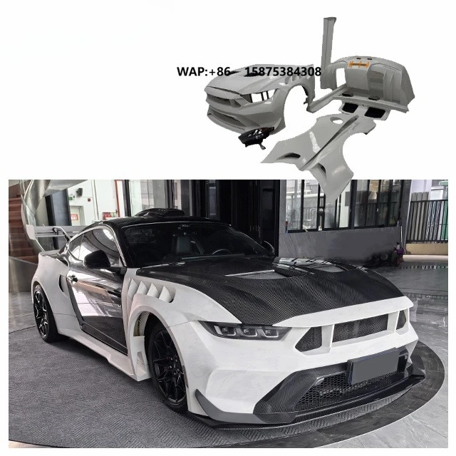 For Mustang S650 Upgrade GTD Body Kit Mustang 2024 2025 Front Rear Bumper Fenders Trunk Hood Spoiler